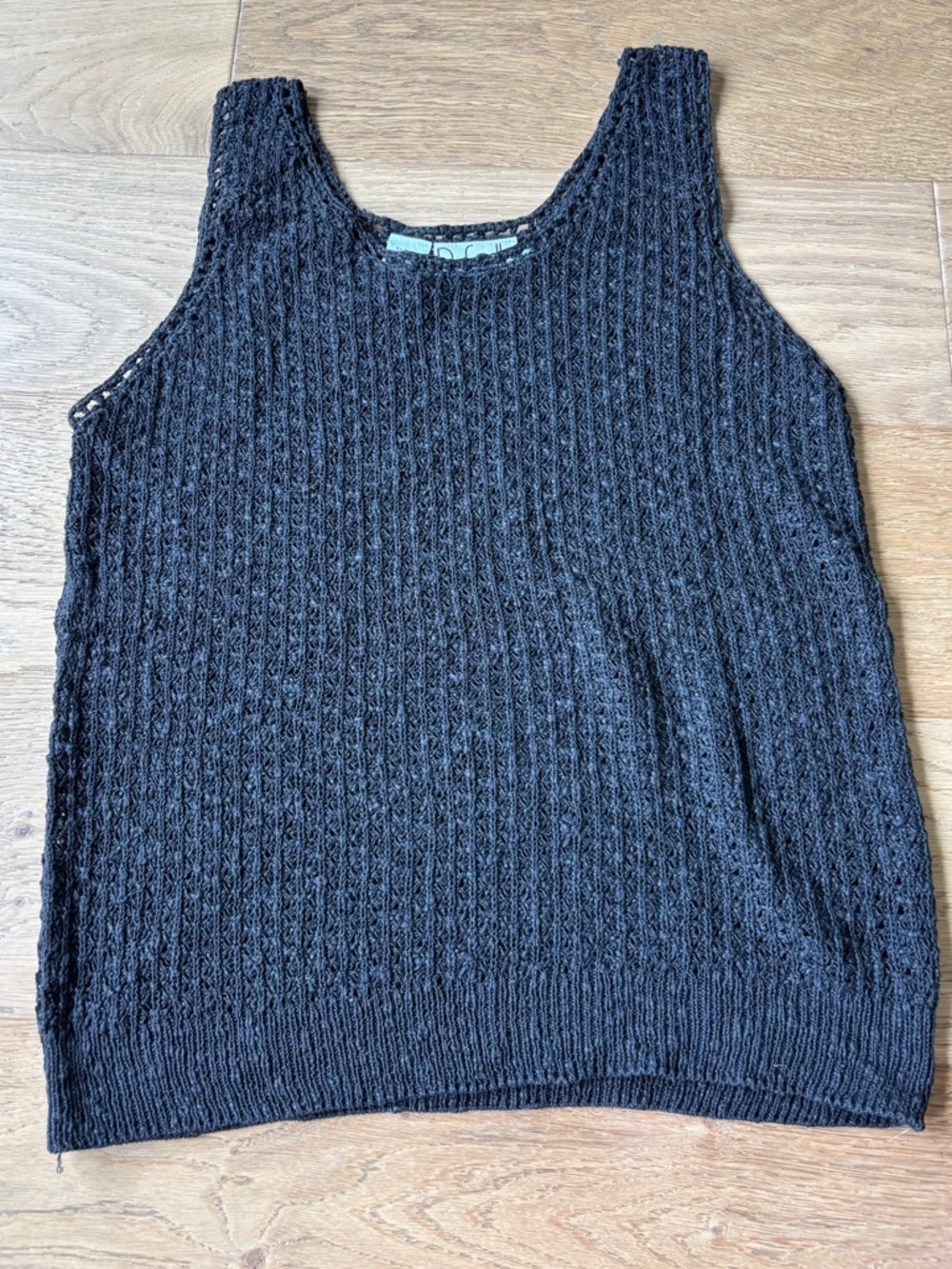 90’s vintge rafaella knit tank top black medium